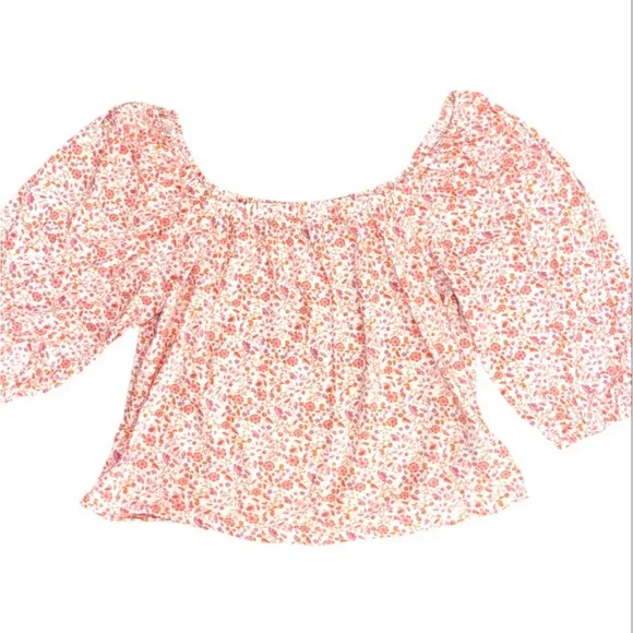Sanctuary Chloe Floral Print Squareneck Flowy‎ Crop Coquette Top Size Small - Picture 2 of 9